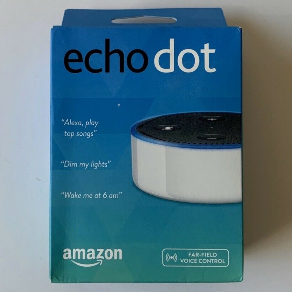 Amazon White Echo Dot 2nd Generation Alexa Smart Home Voice Controlled Speaker - Picture 3 of 8